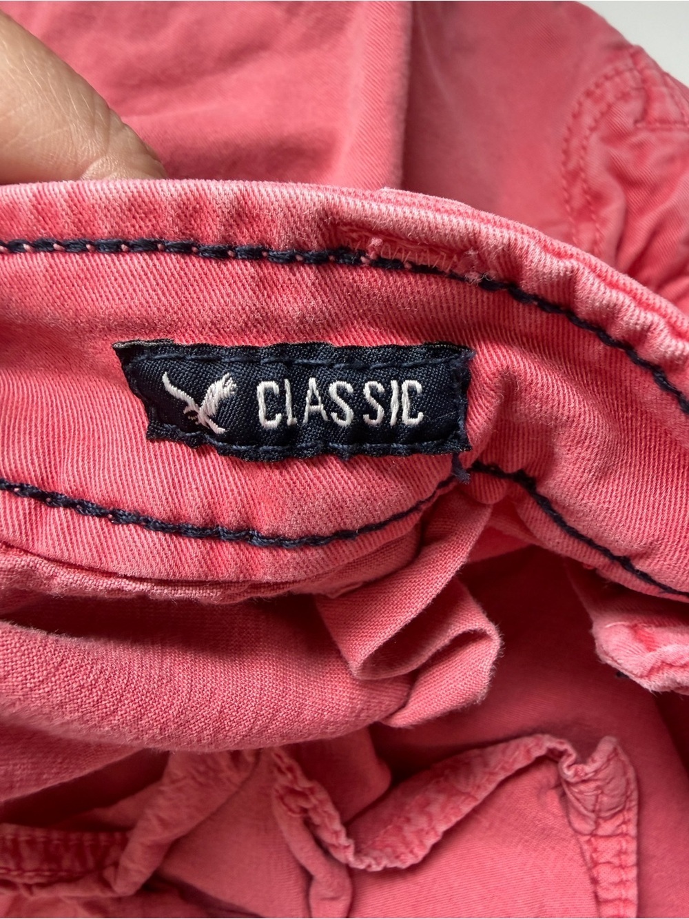 American Eagle Mens Active Flex Classic Chino Shorts Size 36 Salmon Pink Preppy - Picture 9 of 9